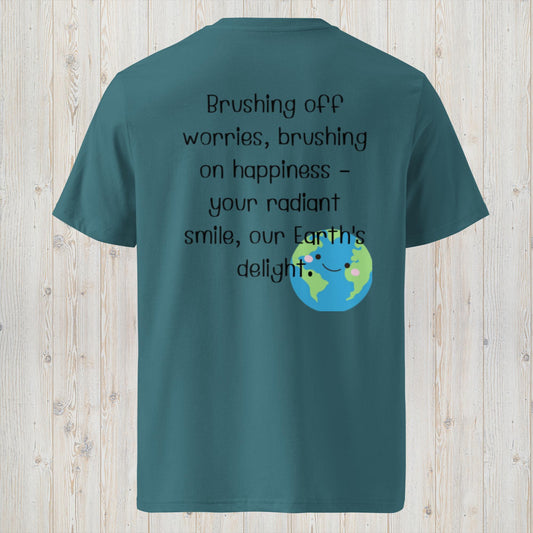 Unisex Organic Cotton T-shirt - Brushing off - FoureverSmiles